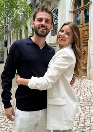 Ines Tomaz with her fiance, Bernardo Silva.